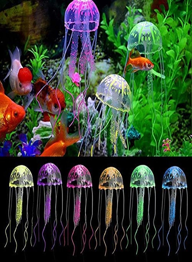VAYINATO Petzlifeworld Jellyfish Aquarium Decoration Artificial Glowing Effect Fish Tank Ornament (Random Color, 1Pcs) - Image 1